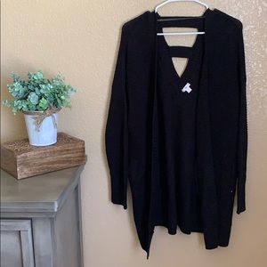 Open knit cardigan